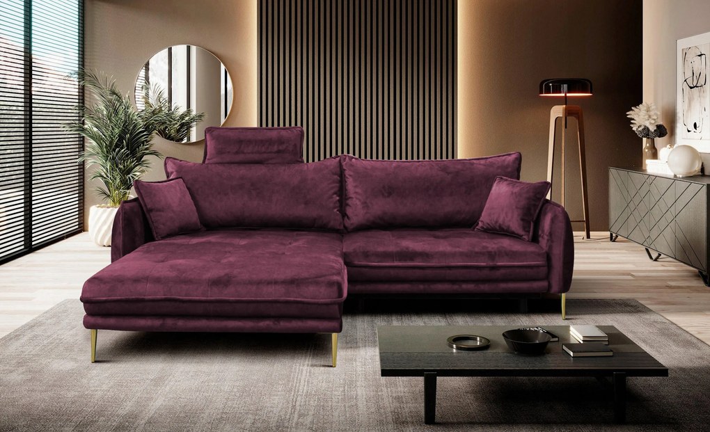 XXXLutz ROHOVÁ SEDAČKA, textil, vínovočervená MID.YOU - Sedačky - 001574006212