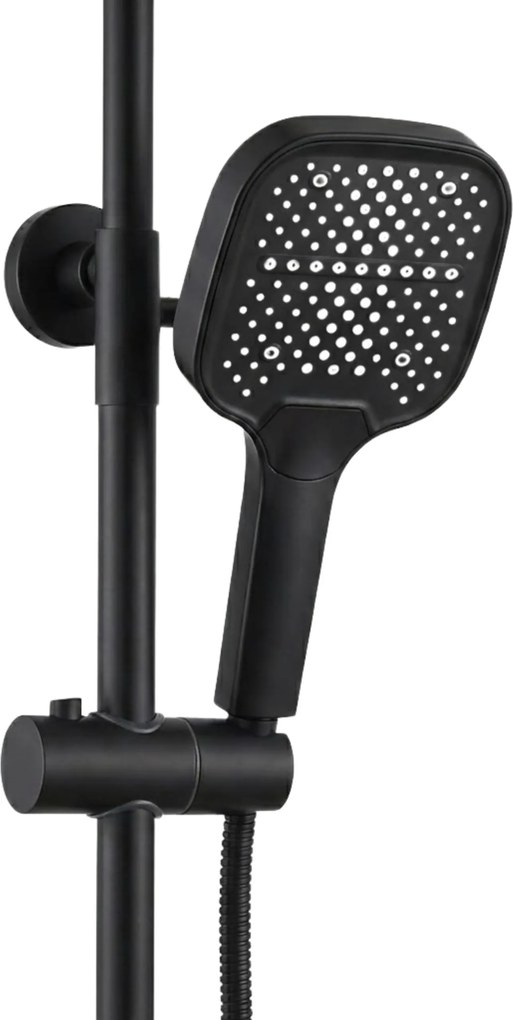 Rea Arlo, sprchový set s vaňovou výlevkou, čierna matná, REA-P7440