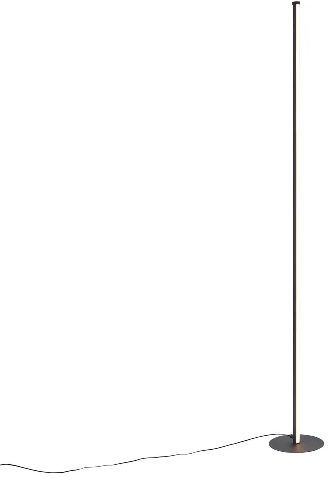 Dizajnová stojaca lampa čierna vrátane LED s dotykovým stmievačom - Clutch