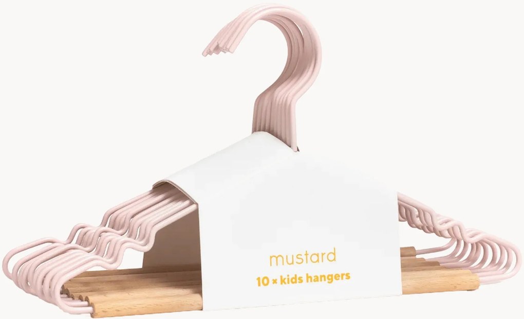 Ručne vyrobené vešiaky Kids Blush, 10 ks