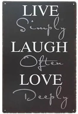 Ceduľa Live Laught Love