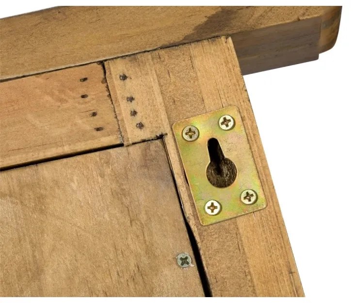 furniture-nabytek.cz - Masívne kúpeľňové zrkadlo Rangún z recyklovanej borovice, lakované, hnedé – 70×12×77 cm