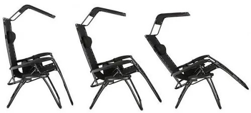 Záhradné lehátko so strieškou SPRINGOS GC0003