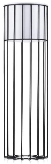 Kovový kvetináč LOFT 70x20 cm čierna/biela