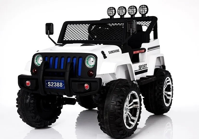 LEAN CARS Elektrické autíčko Jeep S2388 biele 4x45W