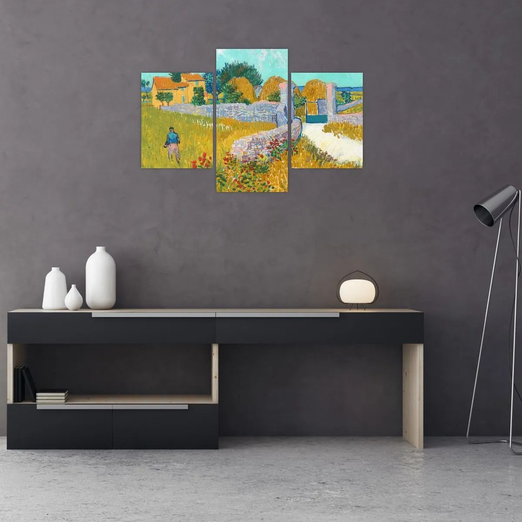 Obraz - Vincent van Gogh, Farmhouse in Provence, reprodukcia (90x60 cm)