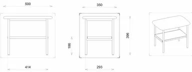 Kúpeľňová stolička Devo Oval dub/diamantovosivá OV-ST50x35-P35D01L09