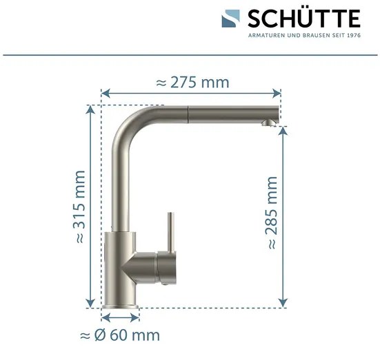 Schütte Kuchynská batéria Vital (vzhľad ušľachtilej ocele)  (100367204)