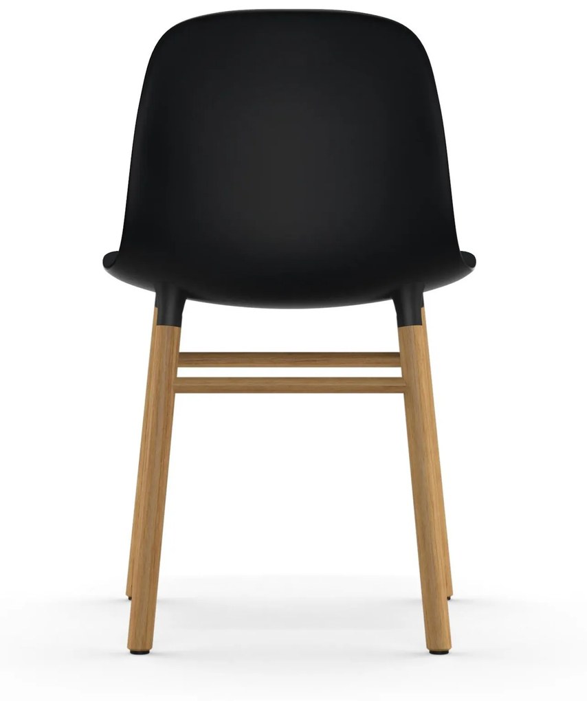 Stolička Form Chair – čierna/dub