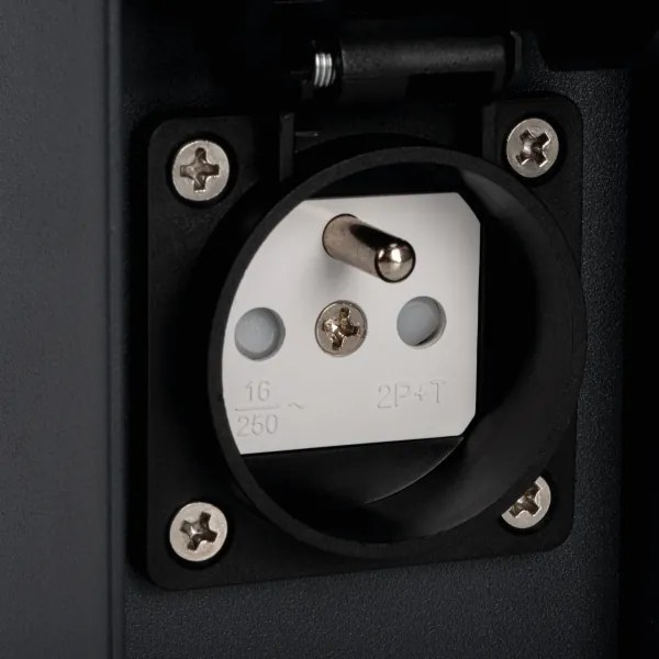 Kanlux 38765-Vonkajšia lampa s 2 zásuvkami DASTEN 1xG9/11W/230V 50 cm IP44 čierna