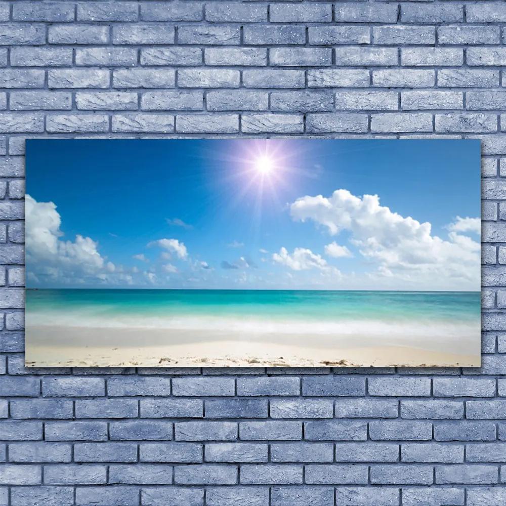 Obraz na akrylátovom skle More pláž slnko krajina 120x60 cm