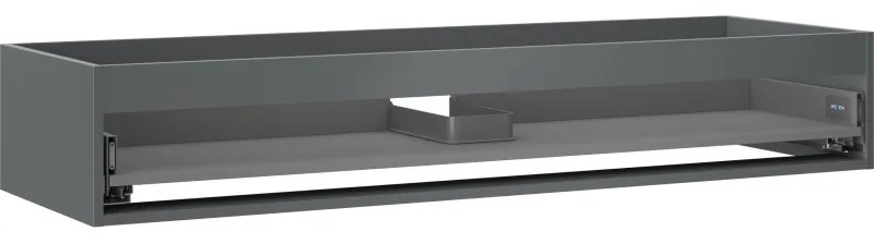 Mexen Box-A, závesná skrinka, 140 cm, 1 zásuvka, grafitová matná, 91AX0-1400-235-1-66