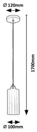 Rabalux - Luster na lanku 1xE27/40W/230V