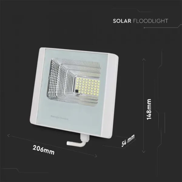 LED Vonkajší solárny reflektor LED/12W/3,2V IP65 6400K + DO