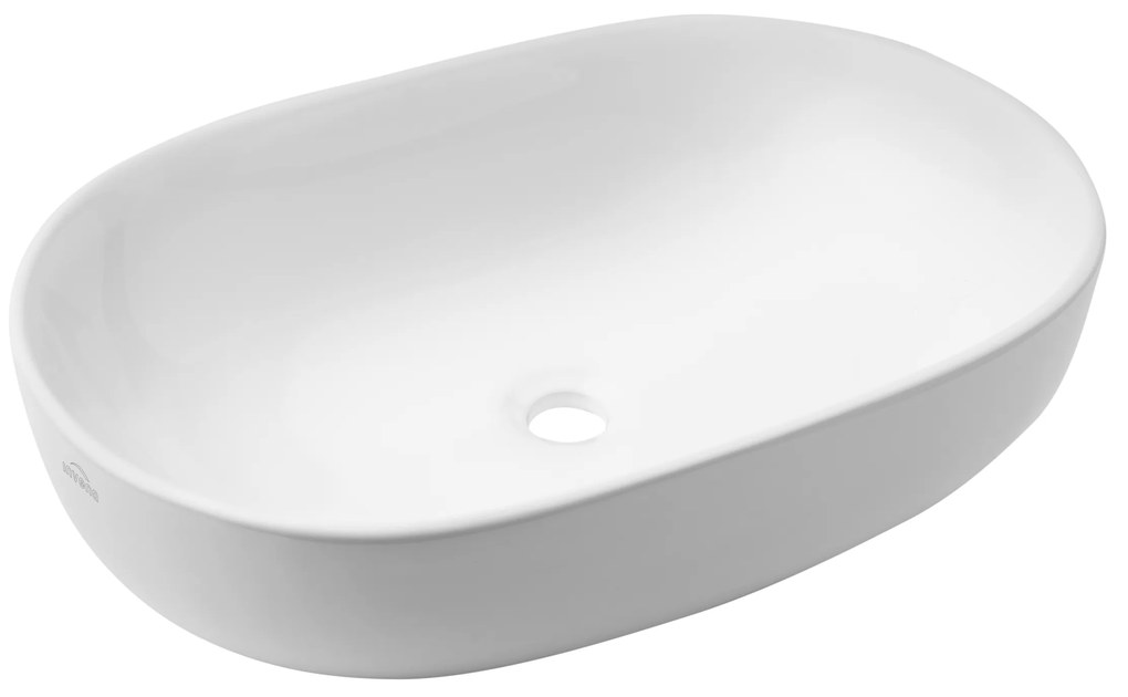 Invena Teja, umývadlo na dosku 600x420x145 mm, biela lesklá, INV-CE-09-001-C