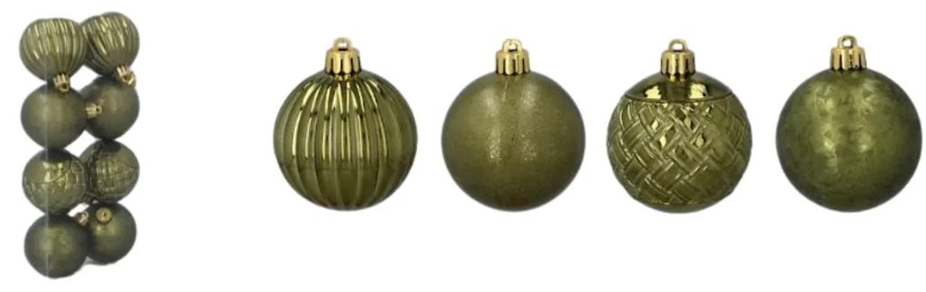 Vianočné gule 6cm 8ks Olive