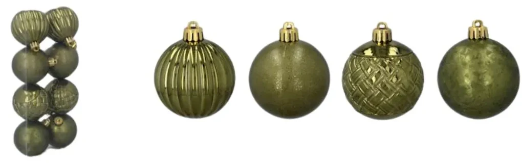 Vianočné gule 6cm 8ks Olive