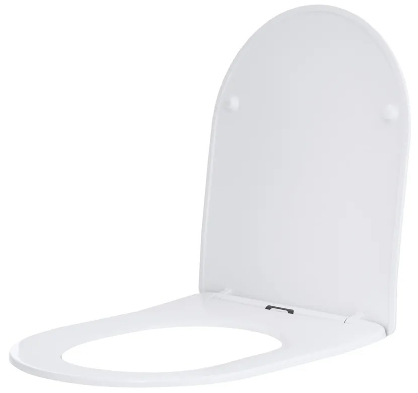 Gamma Magro, toaletné WC sedátko 438x361mm z duroplastu s pomalým zatváraním, biela, GMA-MAGRO