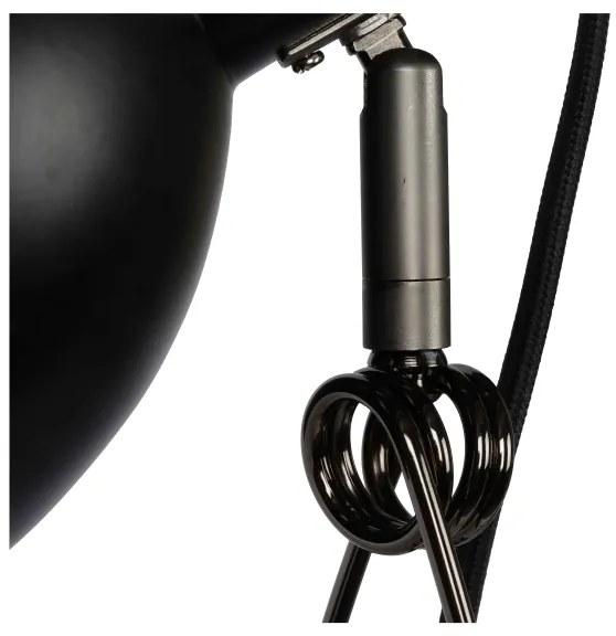 Lucide 45987/01/30 - Lampa s klipom MOYS 1xE27/40W/230V čierna