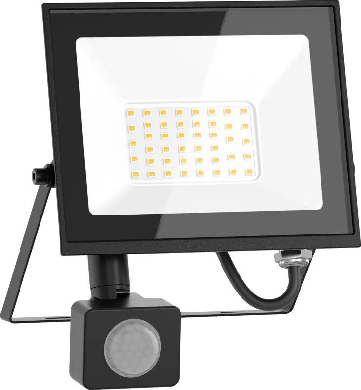 Mexen Luxpro LED reflektor s pohybovým senzorom, 30W, studená - 6500K, 2700 lm, čierna - L235-030-65-70