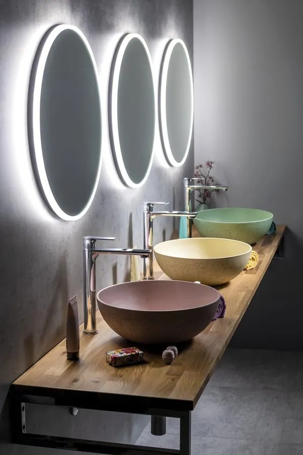 Sapho Sapho, FORMIGO betónové umývadlo na dosku, 60x40cm, zelená matná, FG223