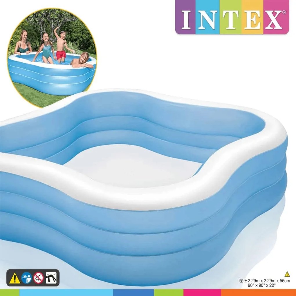 INTEX Swim Center Bazén Beach Wave 229x229x56 cm 57495NP