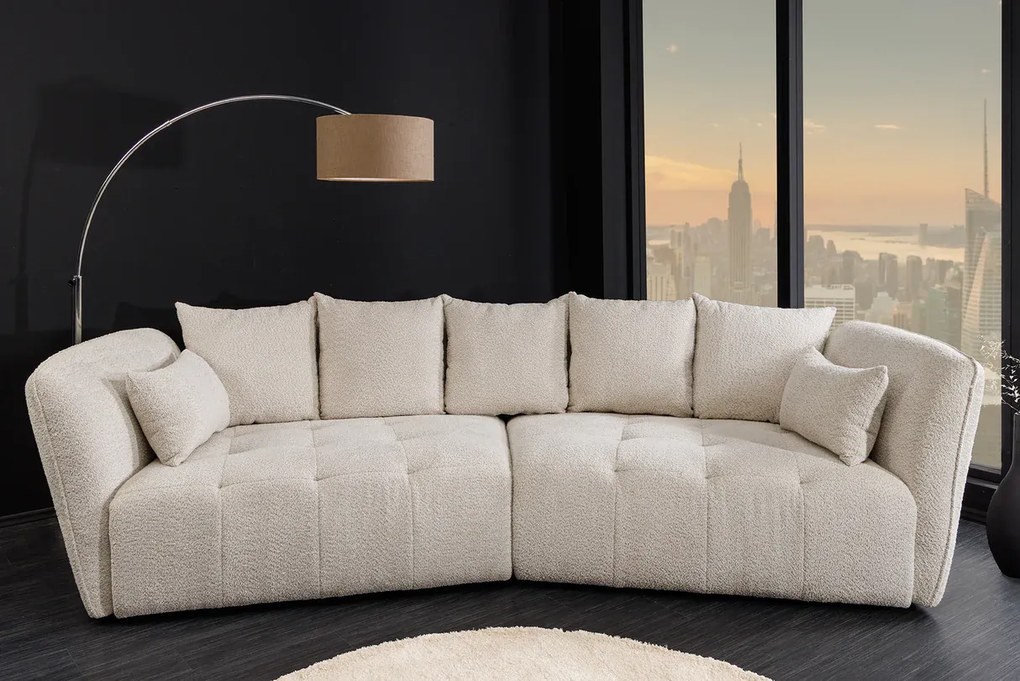 Pohovka ROYAL 295 cm XXL bouclé béžová