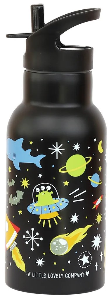 A Little Lovely Company - antikorová fľaša na pitie, 350 ml - vesmír