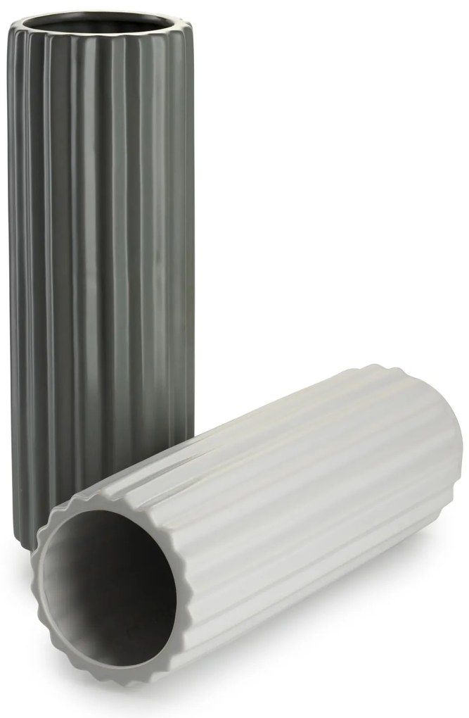 Keramická váza Kaze Grey 10x32 cm
