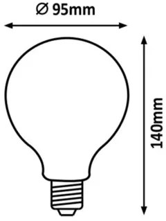 Rabalux SMD LED žiarovka matná E27 G95 8W 1055lm 4000K