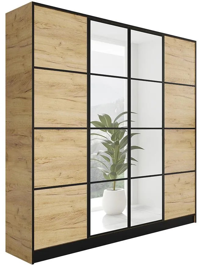 Skriňa Eden 4d 207 Dub Craft Zlatý 2