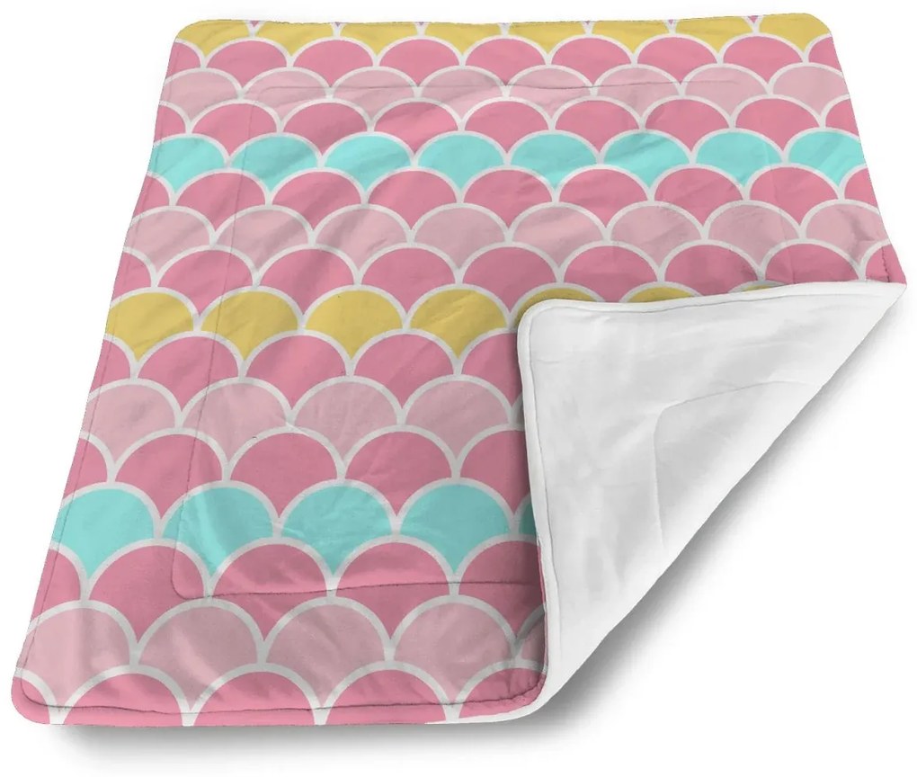 Sablio Deka pre bábätko Farebné šupiny - 80x100 cm