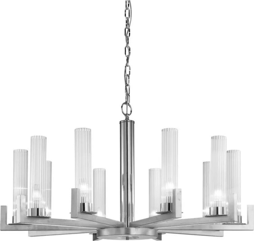 Kolarz 6009.81050 - Luster na reťazi RAGGIO 10xE14/25W/230V striebro