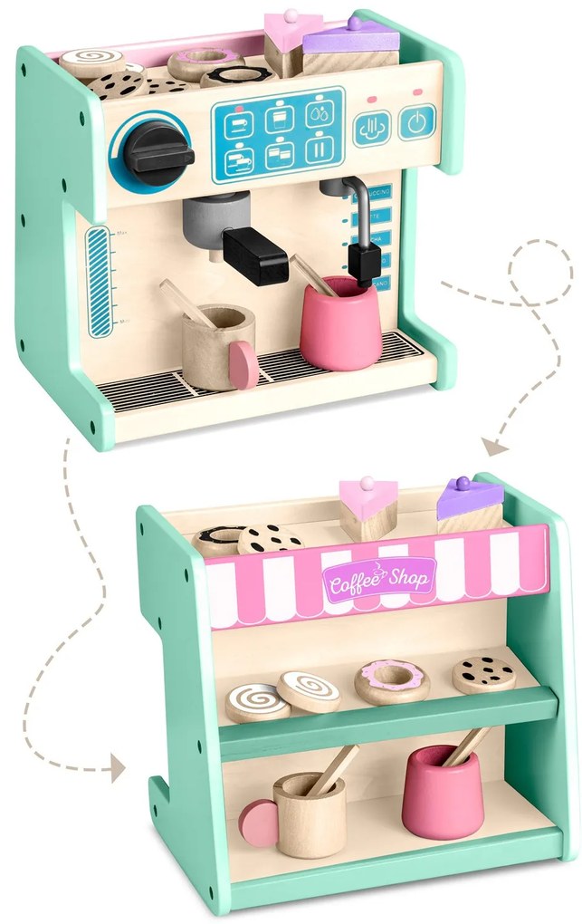 Cukráreň s kávovarom Ricokids 785100 mint
