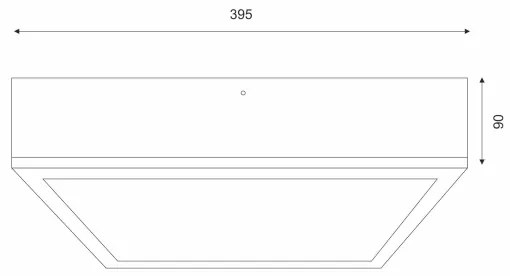 Stropné svietidlo OAK SQUARE 4xE27/15W/230V 39x39 cm dub/čierna