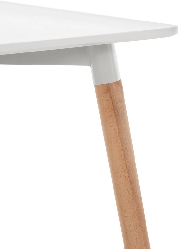 Stôl drevený Viborg 80 natura / biela - v75 x 80 x 80 cm