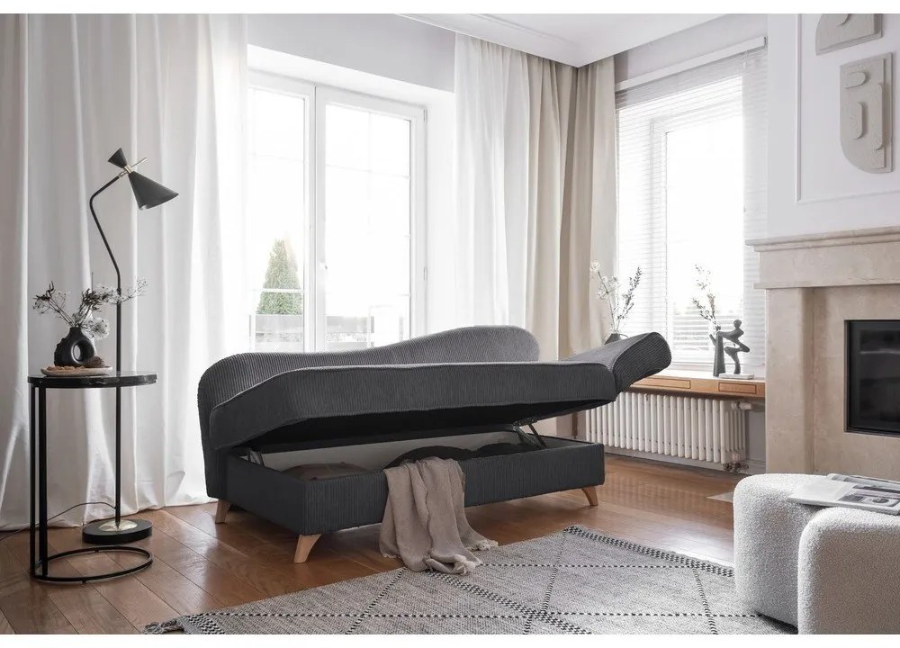 Sivá menčestrová leňoška (pravý roh) Chic Charlotte – Miuform