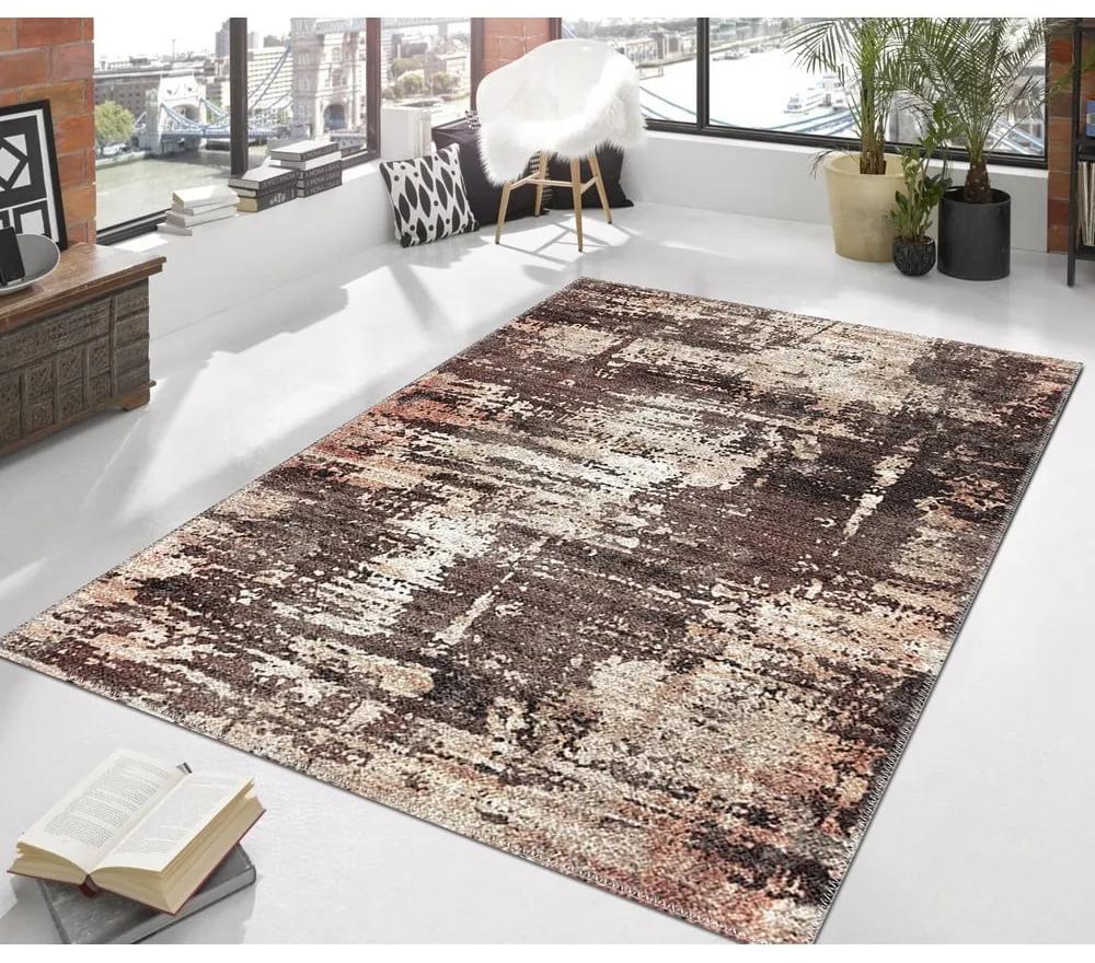 Hnedý koberec Vitaus Louis, 50 x 80 cm