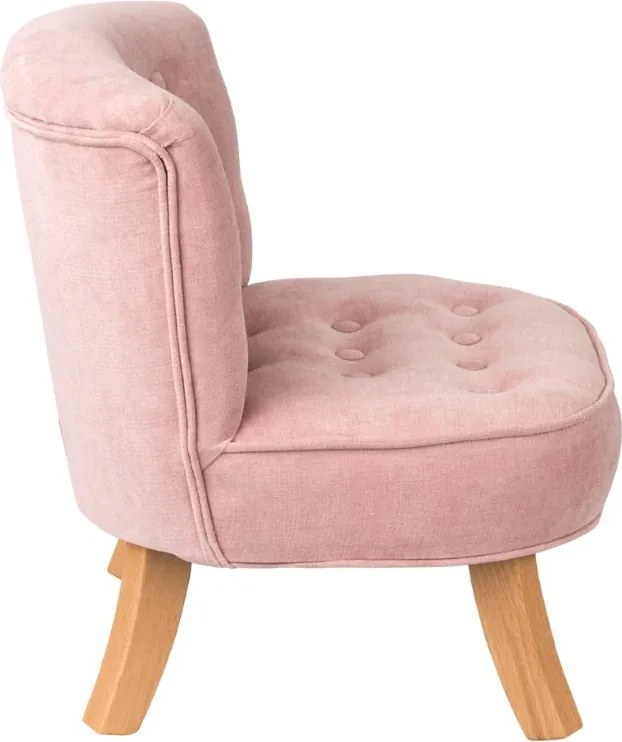 Detské kreslo špinavá ružová 17 cm a 25 cm Biela