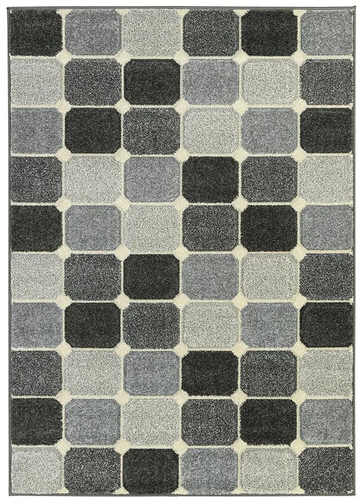 Koberce Breno Kusový koberec PORTLAND 172/RT4K, sivá, viacfarebná,80 x 140 cm