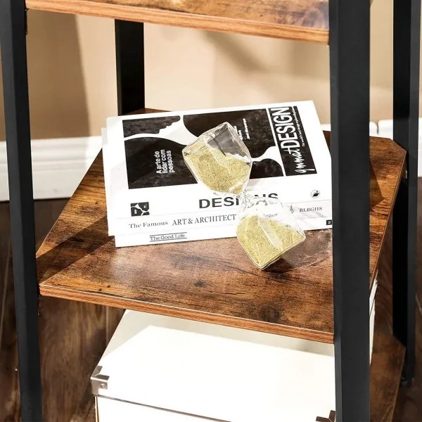 Stojanový vešiak LINEA čierny/hnedý