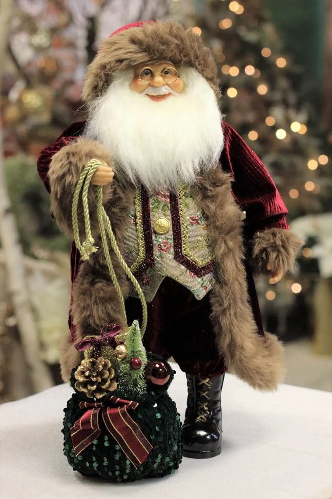 Klasik vianočný Mikuláš dekorácia 45cm