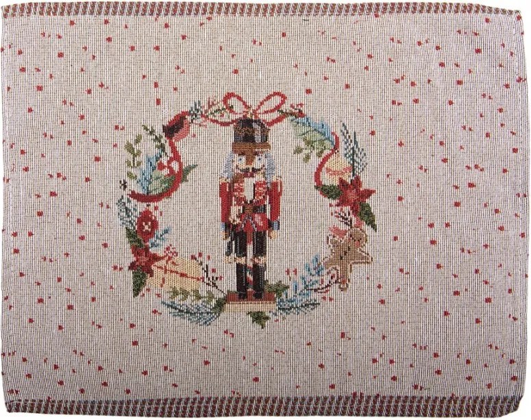6ks béžové prestieranie s Luskáčikom - 33*45 cm