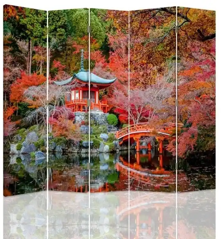 Gario Paraván Japonský štýl záhrady Rozmery: 180 x 170 cm, Prevedenie:  Otočný paraván 360° | BIANO