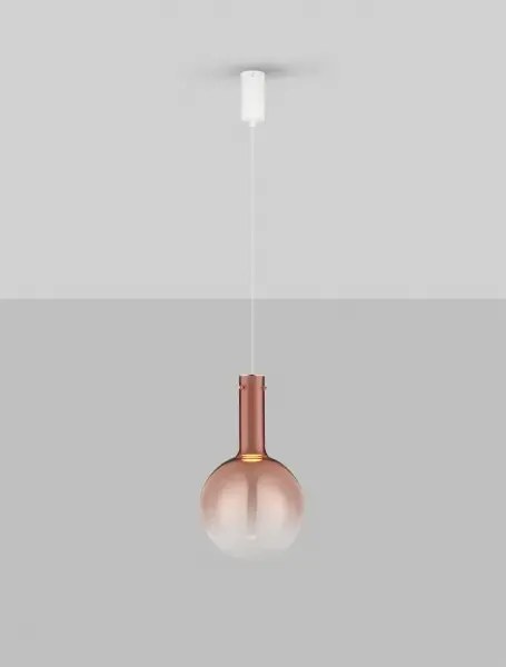 LED stmievateľný ružovo-zlatý dizajnový luster Nostos