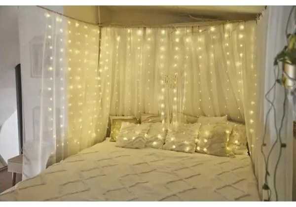 LED Vonkajšia vianočná reťaz 400xLED/8 funkcií 7,9 m IP44 teplá biela