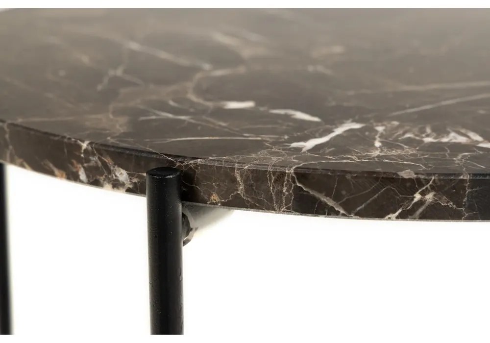 Okrúhly odkladací stolík s mramorovou doskou ø 42 cm Avila – Actona