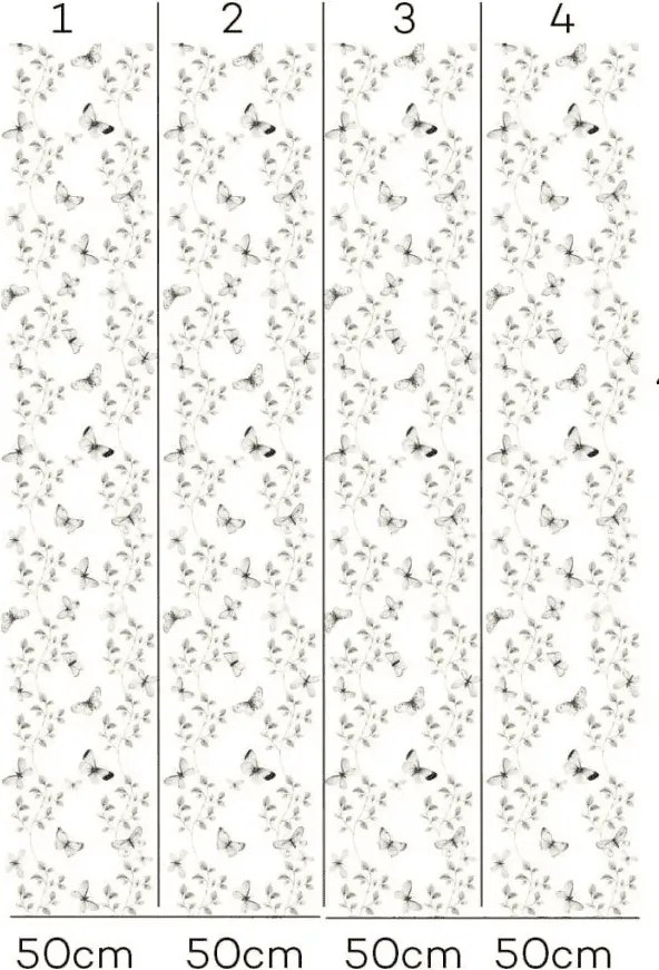 Tapeta motýlia zábava 280x50 cm