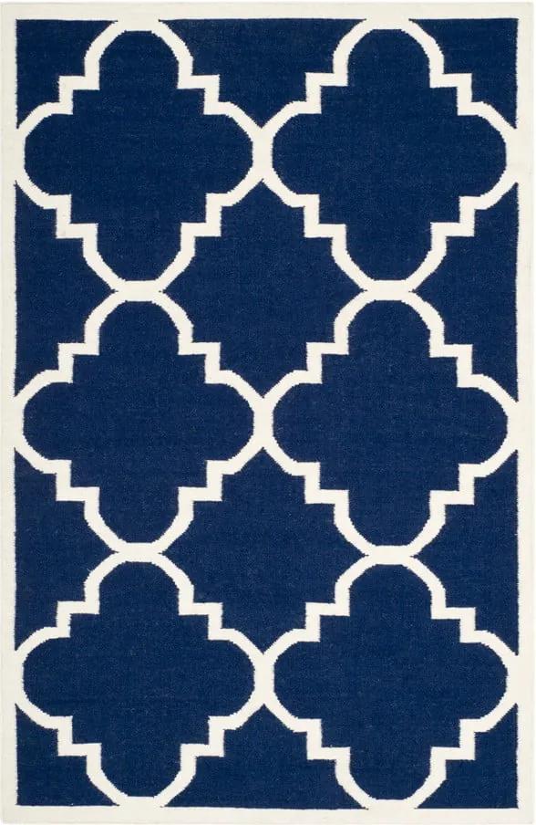 Modrý vlnený koberec Safavieh Alameda, 152 × 243 cm