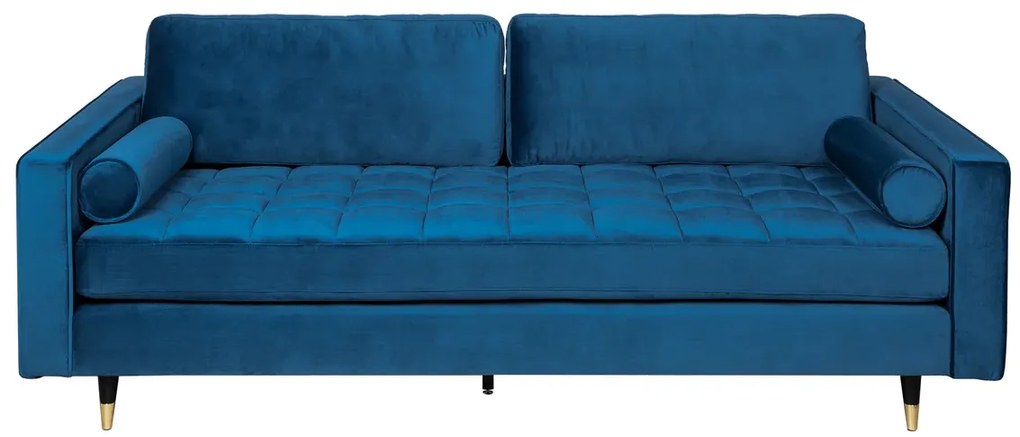 Trojmiestna pohovka COZY VELVET 220 cm tyrkysová modrá